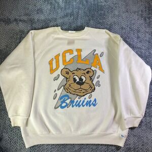 Vintage‎ UCLA Bruins Sweatshirt Mens XLarge White Discus Athletic Bear USA